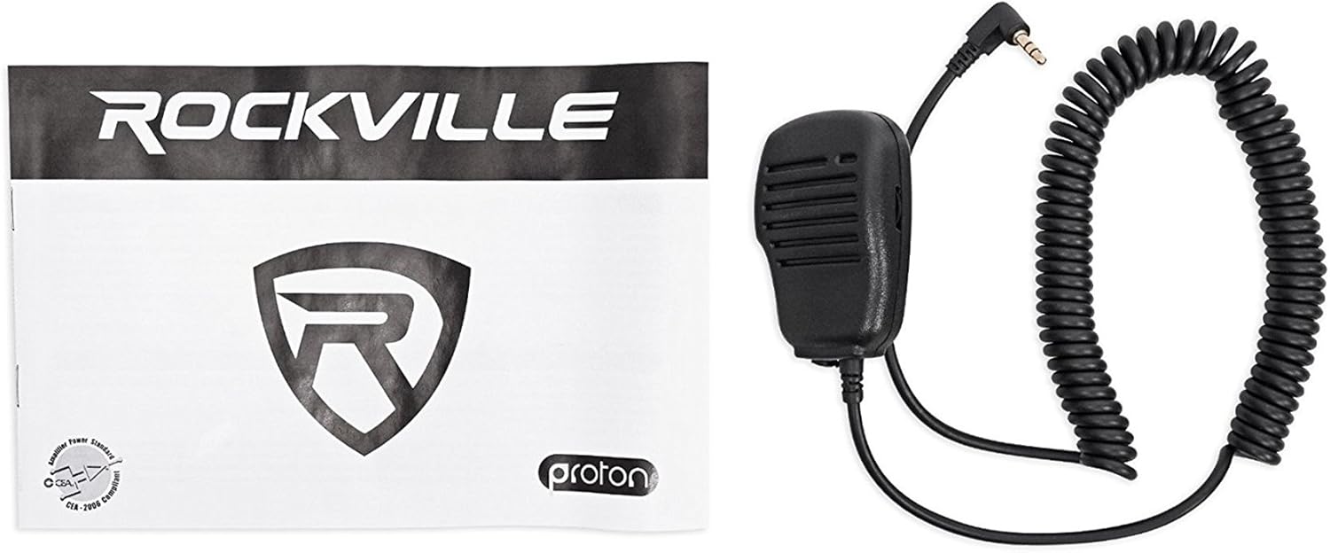 RockvilIe RXM-S20 1600w 4-Channel Amplifier Amp w/PA Mic for RZR/ATV/UTV/Cart