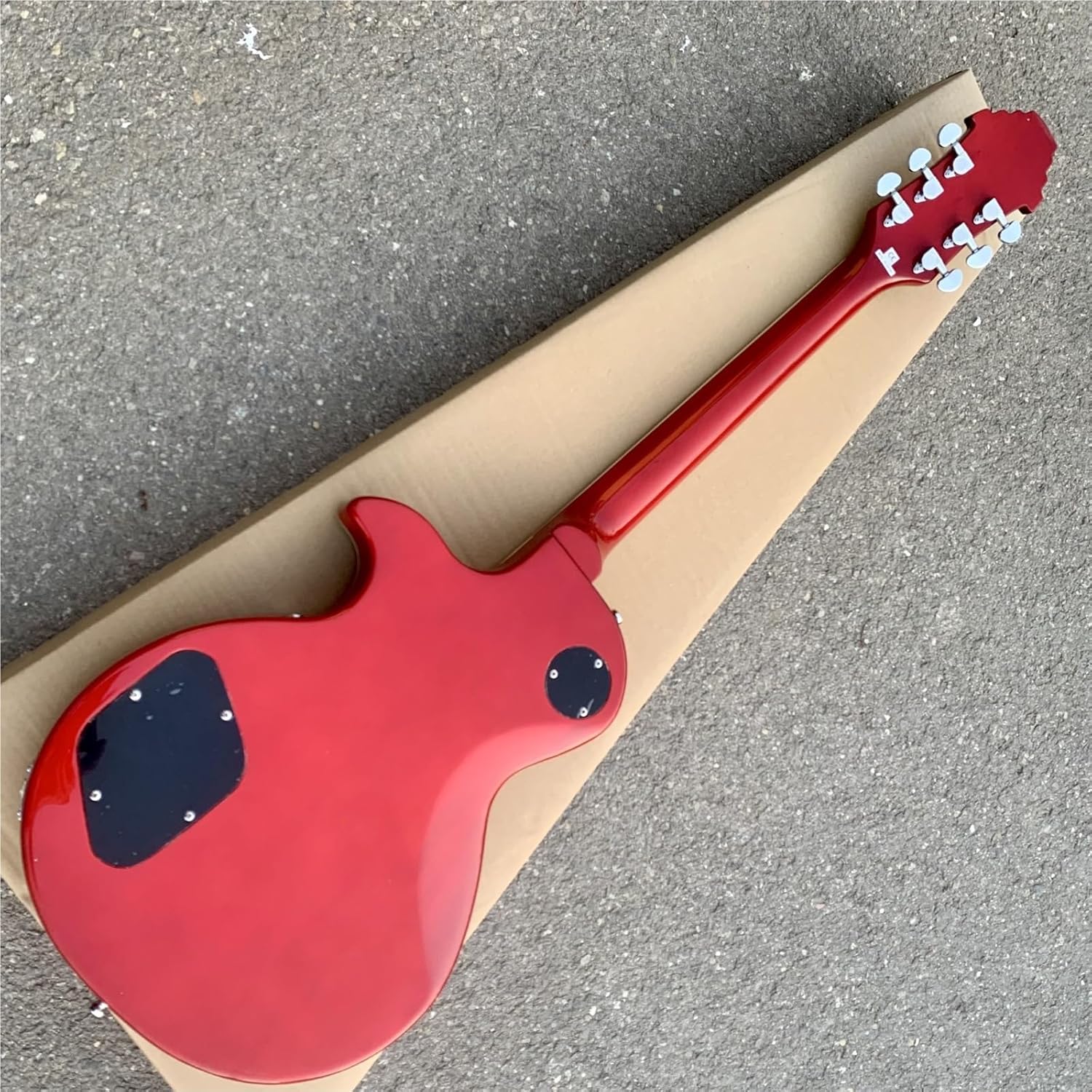 Beginner Electric Guitar Kits Red Solid Wood Body Electric Guitar One Piece