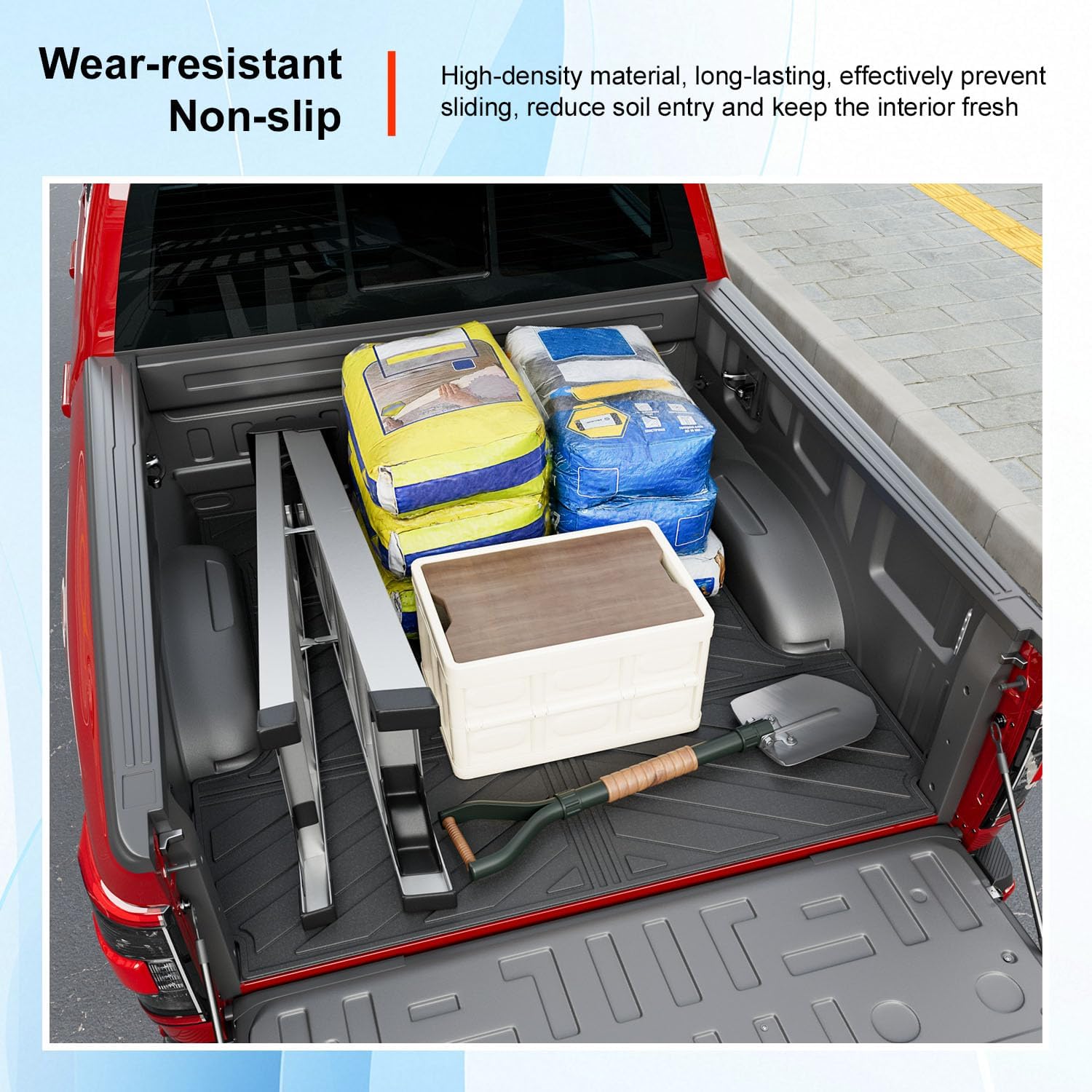 powoq 5.5FT Truck Bed Mat Compatible with 2015-2026 Ford F150 Bed Mat Truck Bed Liner All Season Protection Bed Liner Replacement for 2015-2026 Ford F150 Accessories