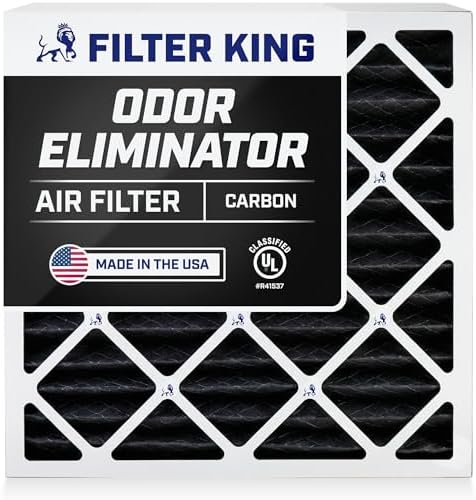 Filter King 21x22x1a Air Filter | 4-PACK | Carbon MERV 8 HVAC Pleated A/C Furnace Filters | MADE IN USA | Actual Size: 21 x 22 x .75