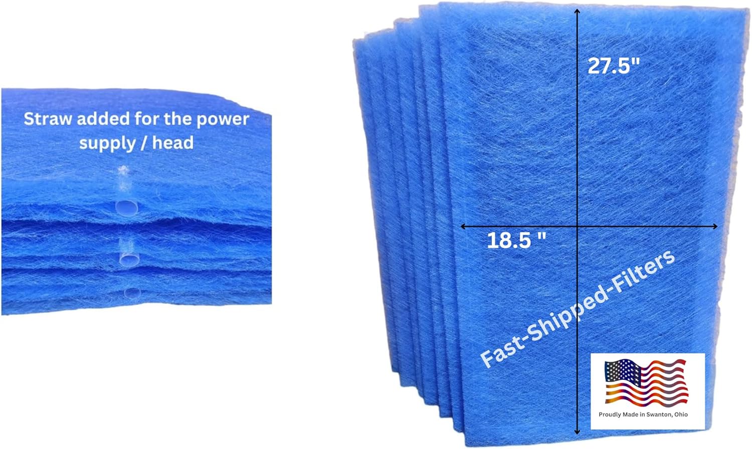 Fast-Shipped-Filters 7 Pack Replacement Filter Pads Compatible with Captura Air Cleaner Refill Blue (20x30)