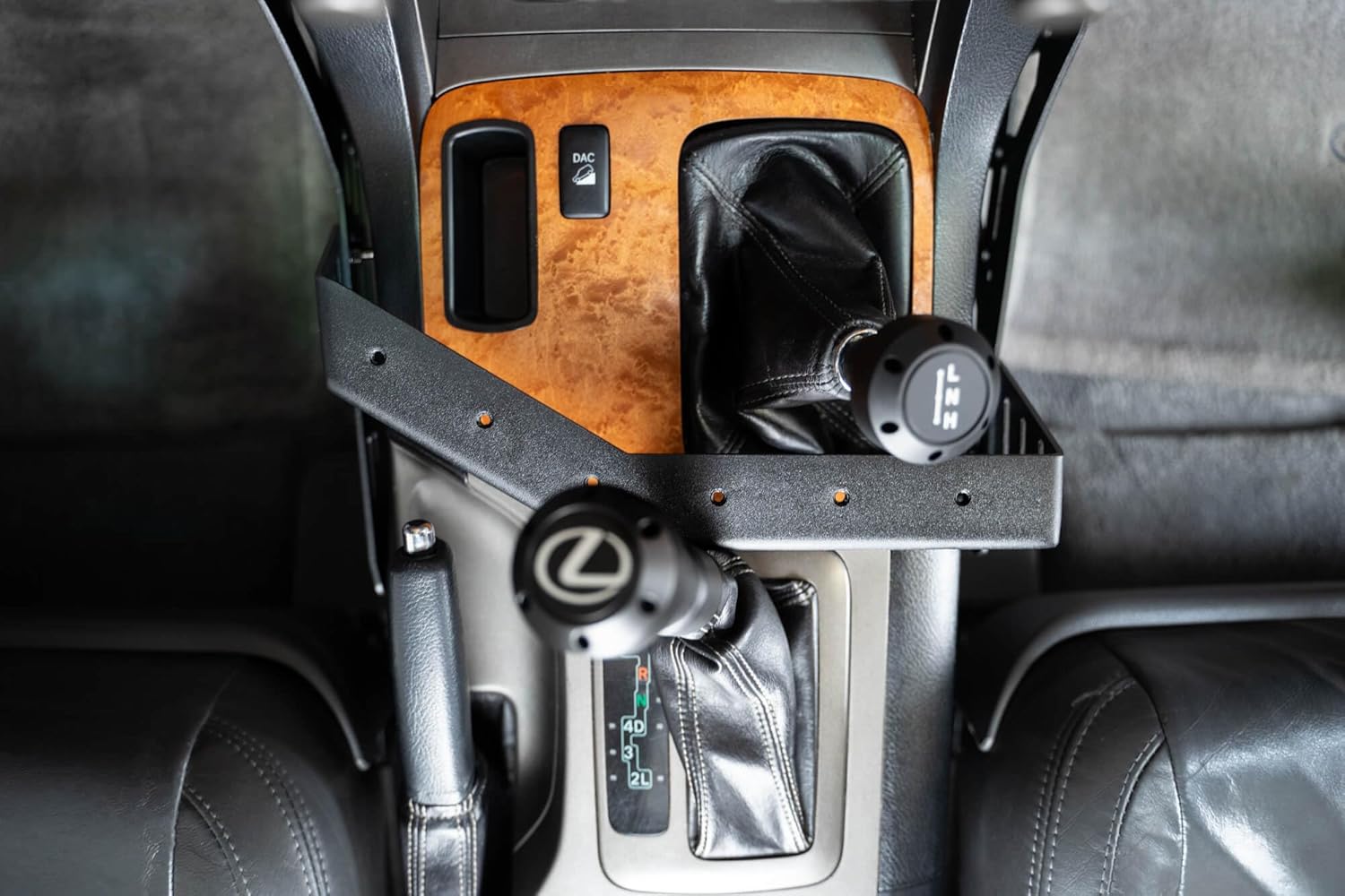 DV8 Offroad Center Console Molle Panels & Digital Device Bridge for The 2003-2009 Lexus GX 470 | Mount for Cell Phone, GPS, Radio, & Other Accessories | Easy Access to All OEM Switches & Buttons