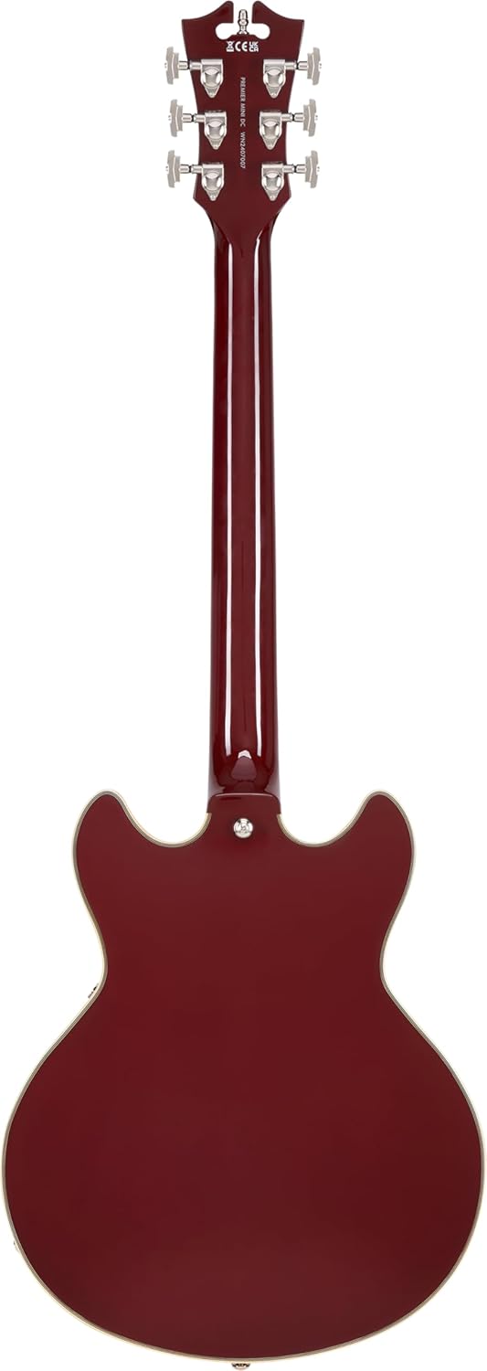 D'Angelico Premier Mini DC Electric Guitar - Burnt Red with Stopbar Tailpiece