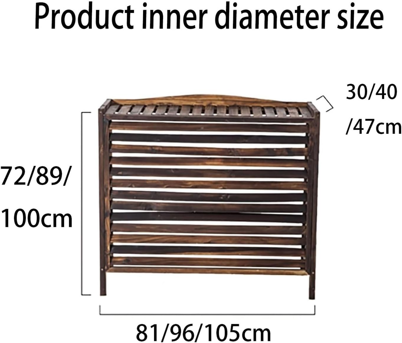 Air Conditioner Cover Fence Screen Privacy Screen Decorative to Hide Air Conditioner, Outdoor Pool Equipment Trash Can Enclosure, Ac Fence for Outside Unit Decorative Flower Stand(81x30x72cm)