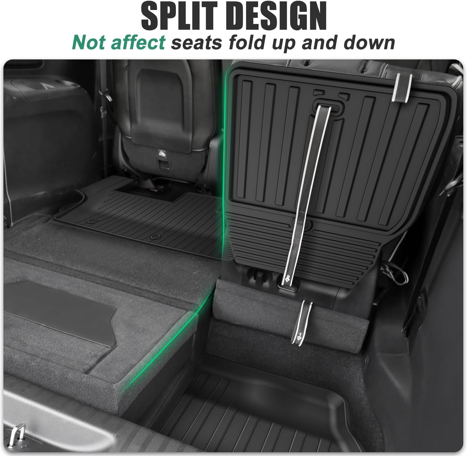 Floor Mats & Cargo Liner & Backrest Mat Fit for 2017-2026 Chrysler Pacifica 7 Passenger Model (Non Hybrid & Non Pinnacle) & 2020-2026 Voyager: All Weather Floor Mats Pacifica Accessories Trunk mat