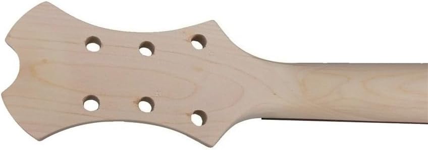 Complete Set Electric Guitar Kit Mahogany Neck 22 Frets 25.5 inch Rosewood Fingerboard Unfinished Basswood Body with Fully Components Guitar Parts Included