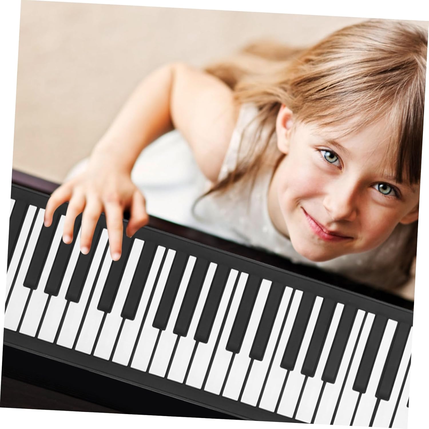BESPORTBLE Keys Portable Up Piano Digital Music Keyboard with Tones Rhythms Lightweight Easy to Use for Beginners Music Enthusiasts USB Connection