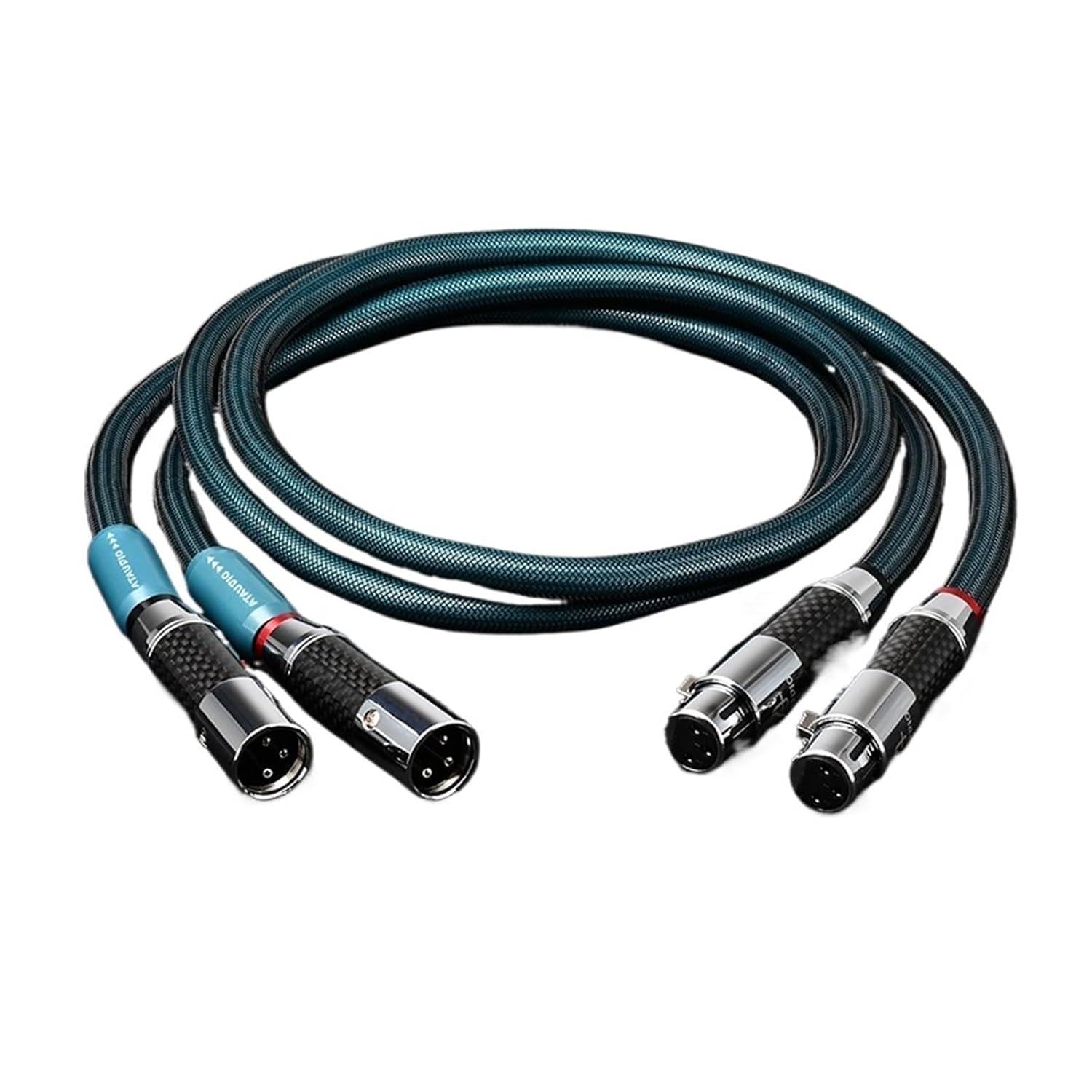 HiFi Audio Cable Hi-end 8N OCC Silver-Plated 2XLR Male to Female Balanced Adapter Wire for Microphone Amplifier(One Pair,0.75m)