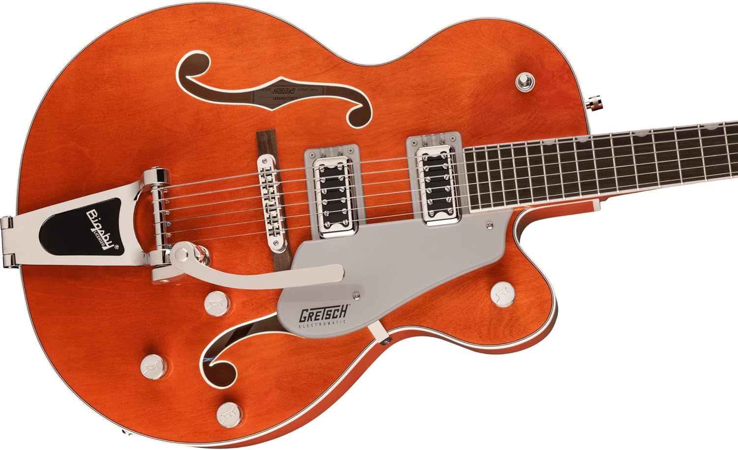 Gretsch G5420T Electromatic Classic Hollow Body 6-String Single-Cut Electric Guitar with Bigsby, Laurel Fingerboard, and Set-Neck Maple Neck (Right-Hand, Orange Stain)