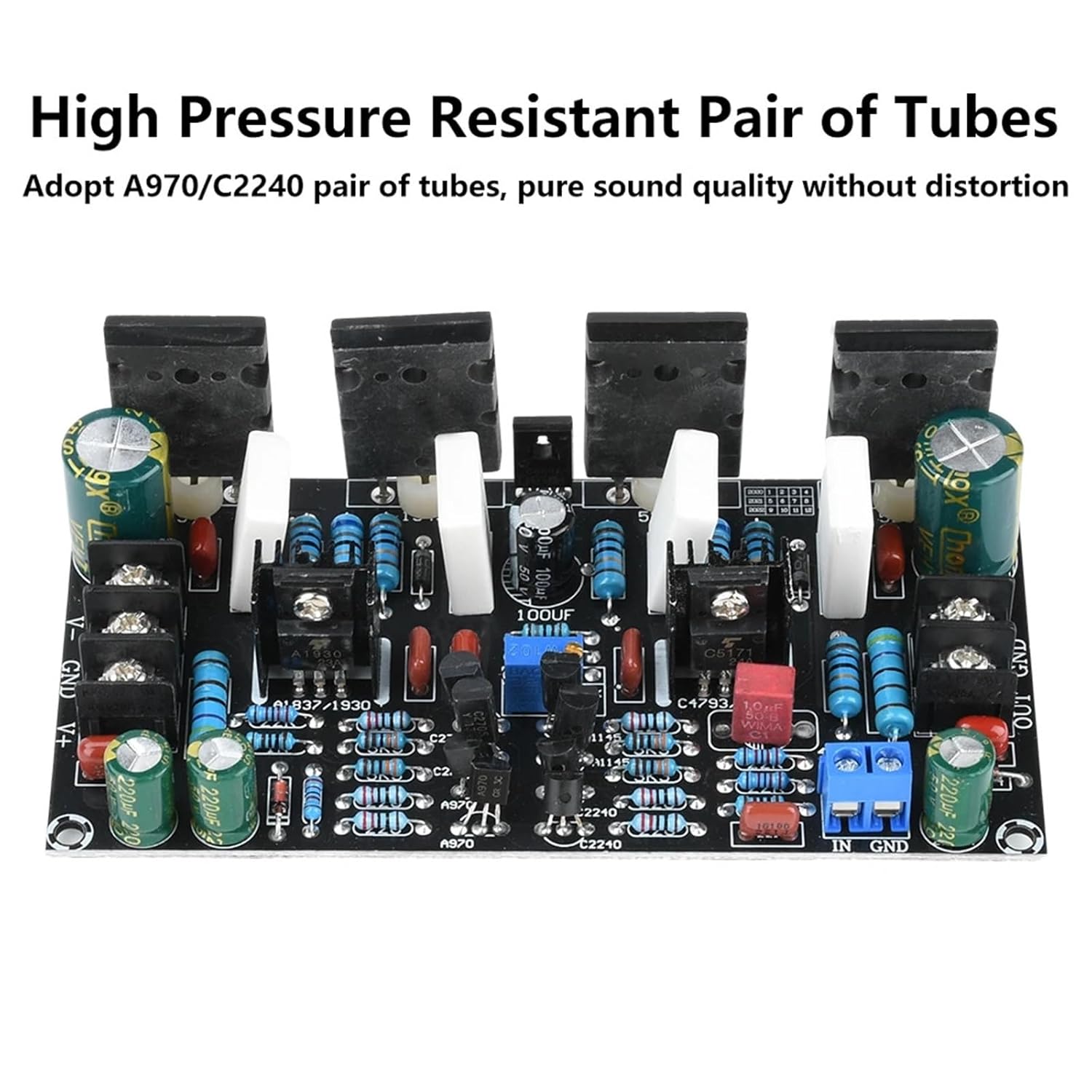 Mono 200W Digital Sound Power Amplifier Board 20-90V Positive Negative Dual Voltage A1943/C5200 Rear Amplifier Module