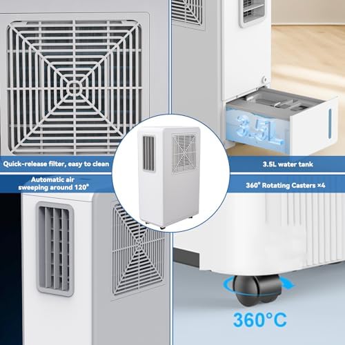 Portable Air Conditioners, Dehumidifier for bathroom, Year-Round Air Comfort System: Evaporative Cooler, Fan, and Dehumidifier