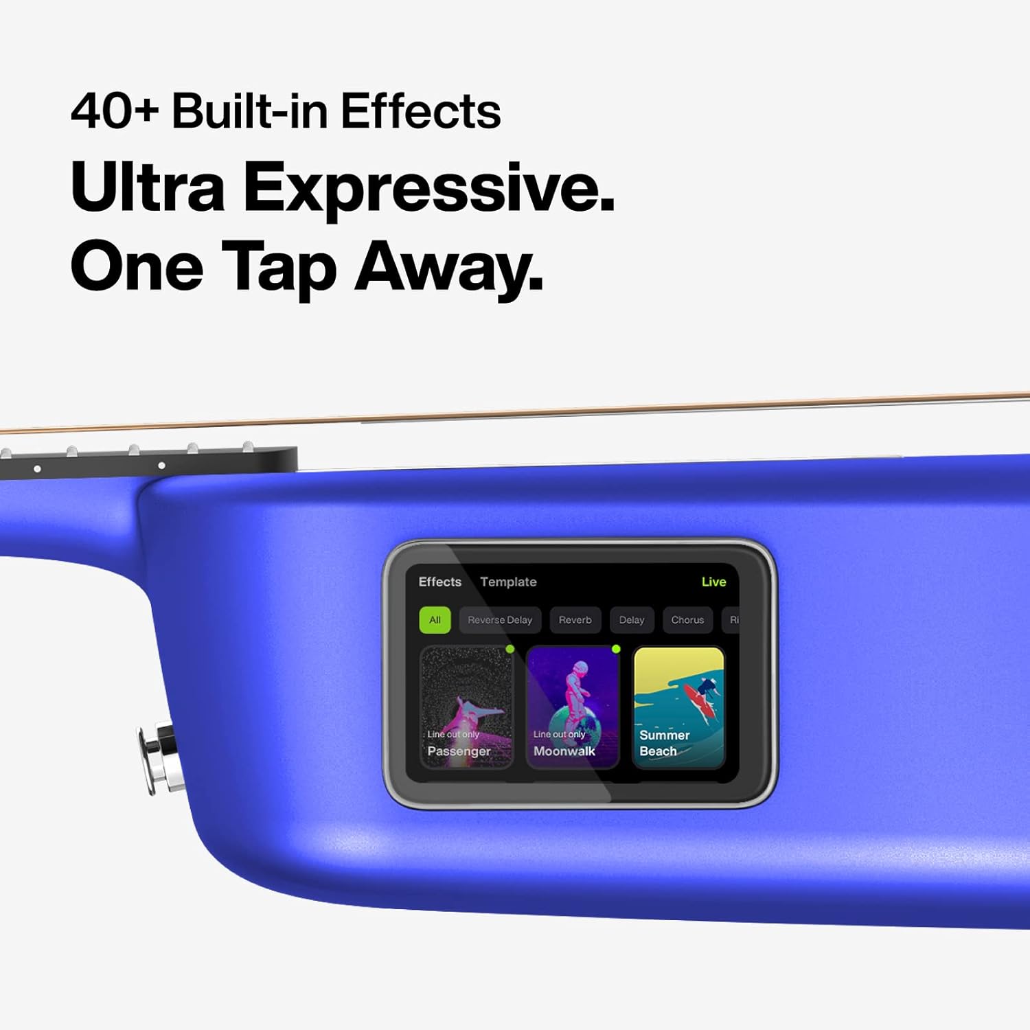 Lava Music Lava ME 3 38” Smart Guitar in Blue w/Space Bag