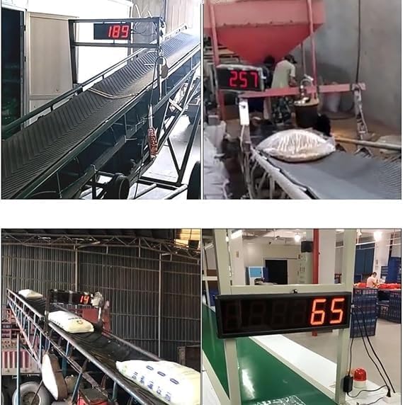 Digital Counter Digital LED Counter Electronic 4 Digits Display with Foot Pedal,Production Line ing 0-9999 Machine, for Factories, Assembly Lines, Airports, Stations, Breeding Farm, Conveyor
