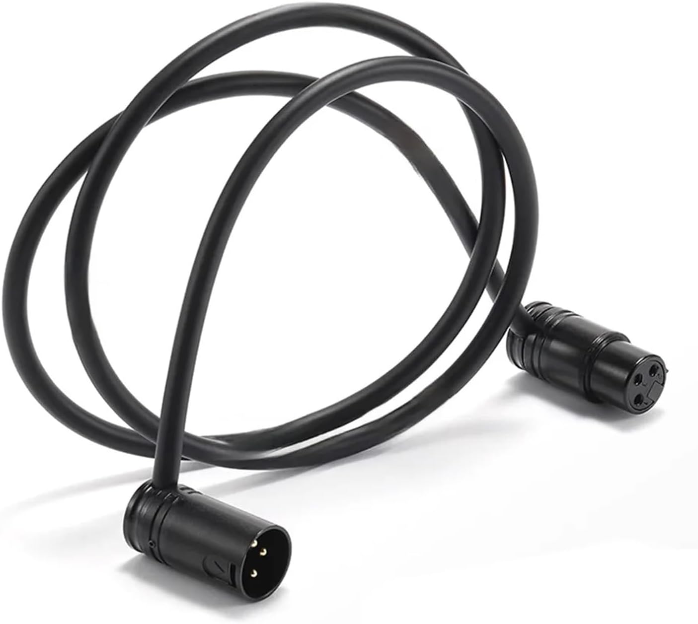 3-Pin Right Angle XLR Cable Male to Female – 100° Rotatable Short Mic Audio Cord Compatible with Mixer Speaker Amplifier 1M 2M 3M 5M 10M(KM-Rodx-02,5m)