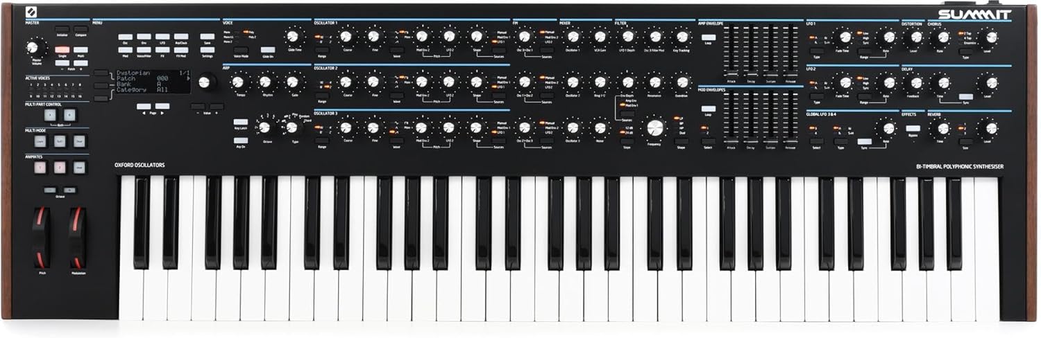 Novation Summit Two-Part 16-Voice 61-Key Polyphonic Synthesizer