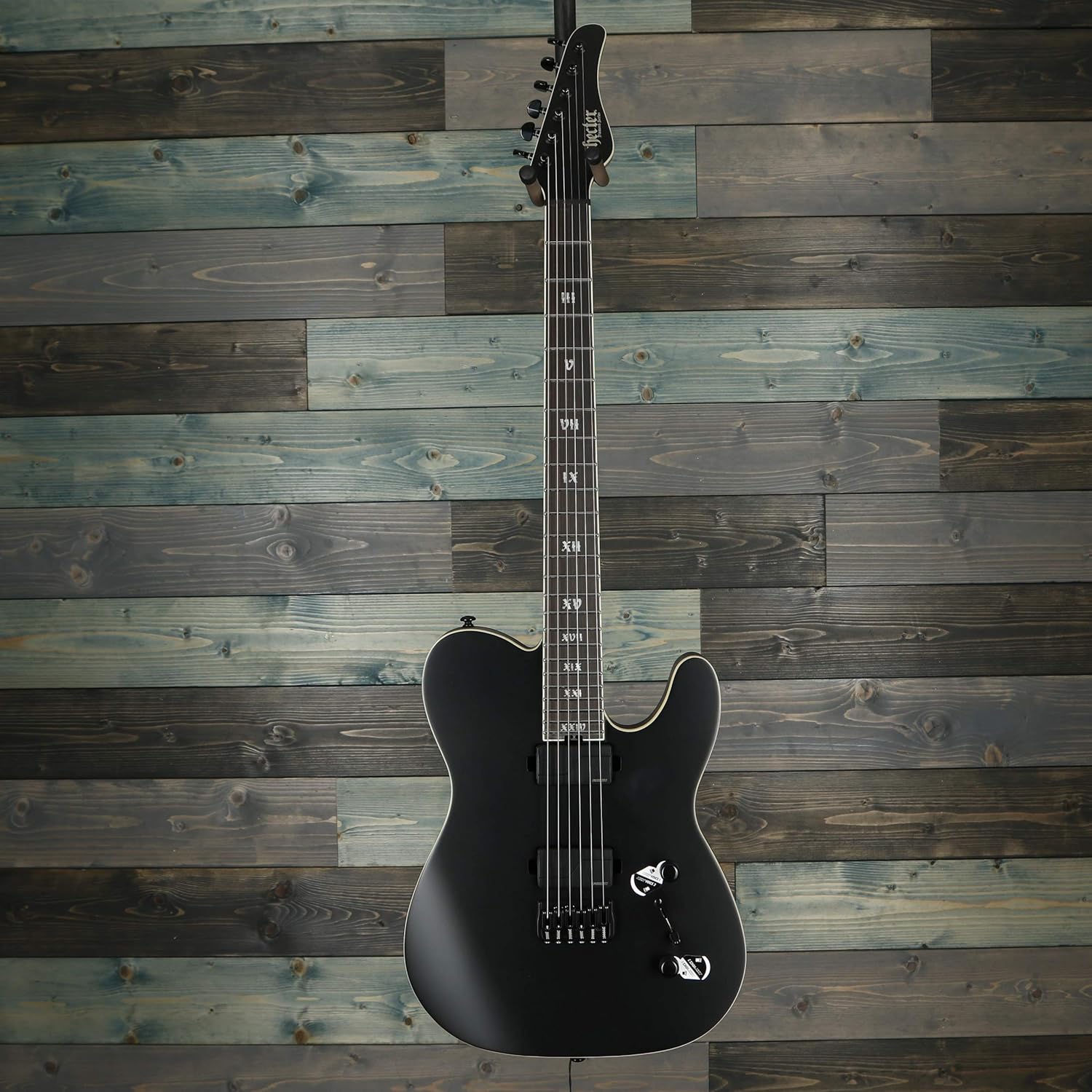 Schecter PT SLS Evil Twin Elite Series Solid Body Electric Guitar Ebony/Satin Black - 1342