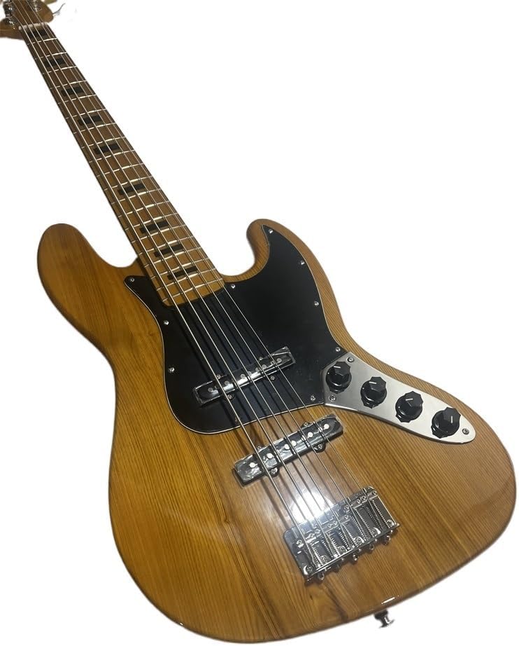 Custom 4 strings Bass Guitar Basswood body Rosewood Fingerboard Chrome Hardware Yellow Gloss Finish