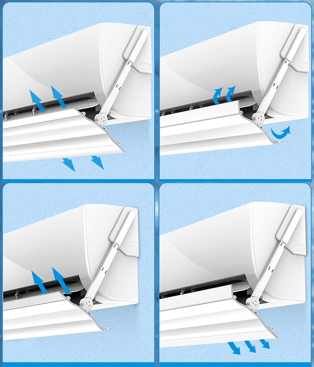 Air Conditioner Wind Deflector, Wind Deflector Adjustable Wind Direction Anti-Direct Blowing Wind Deflector General Deflector for Home Office and Office Air Conditioner,120CM
