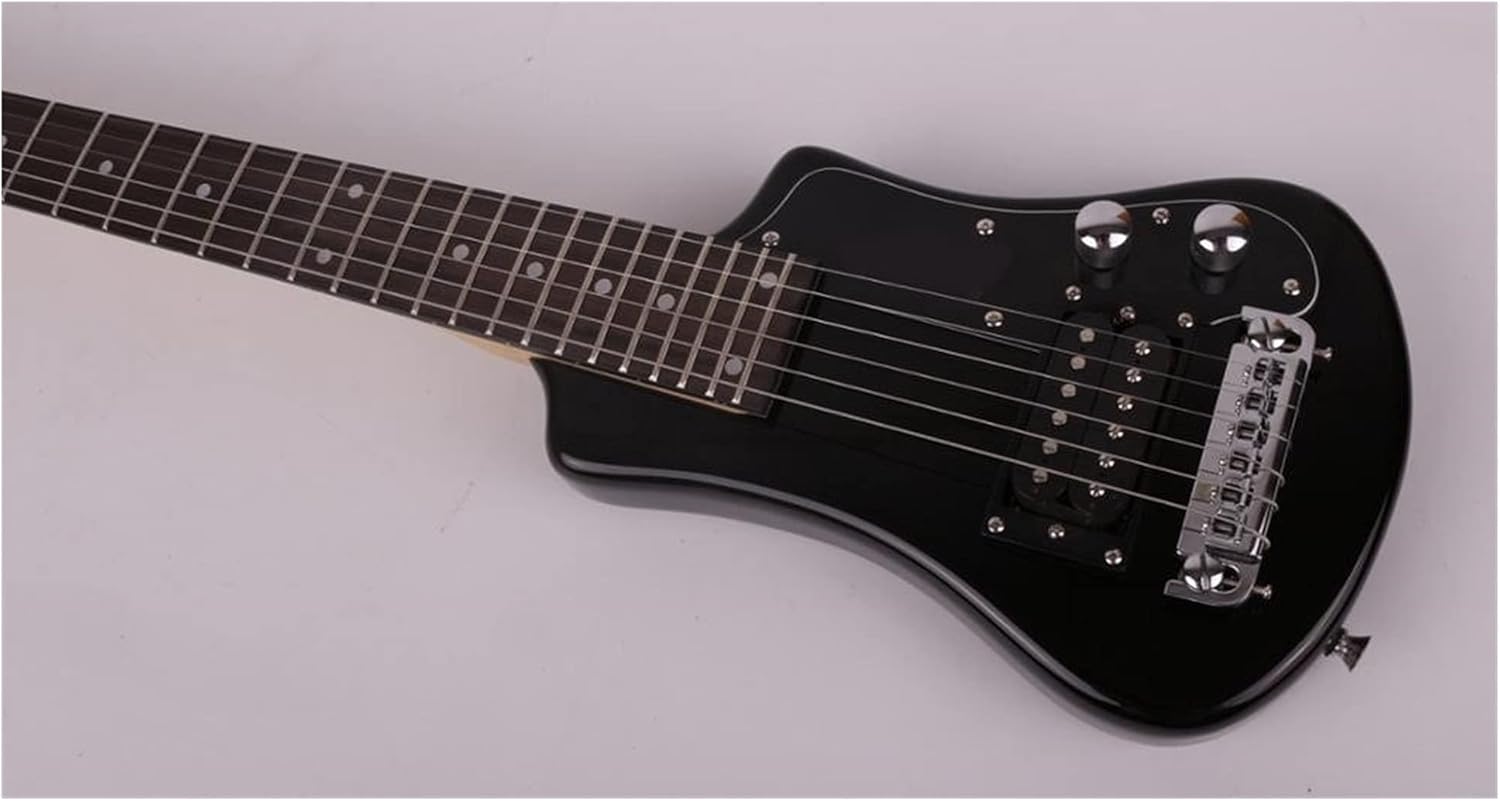 Unfinished Guitar Kit Travel Portable Mini Electric Guitar Handmade ​Guitar Body (Color : Crimson1)