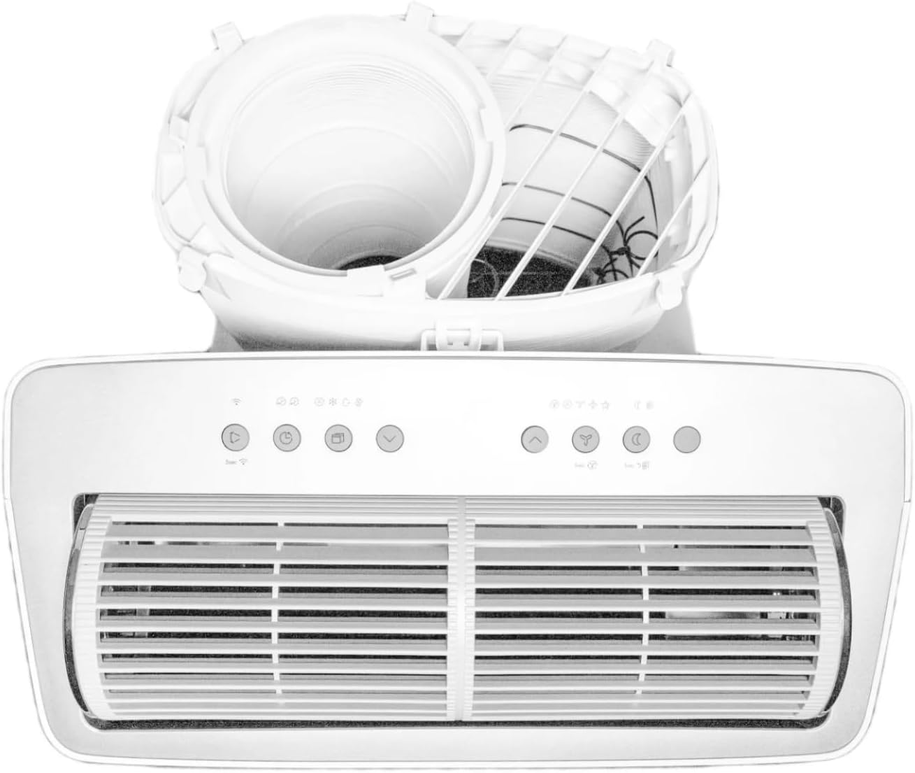 Midea Duo 14,000 BTU(12,000 BTU SACC) High Efficiency Inverter, Quiet Portable Air Conditioner, Cools up to 550 Sq.Ft., Works with Alexa/Google Assistant, Includes Remote Control&Window Kit (Renewed)