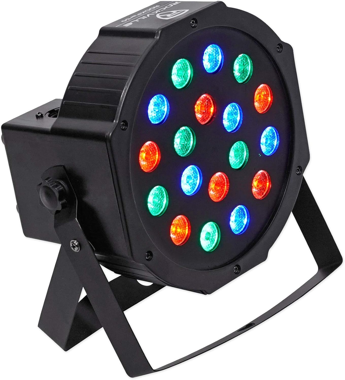 (24) Rockville LED RGB Par Can Wash Light + Dual Bracket Bundle: (1) Lighting Controller + MIDI Control, (1) 25ft 3 Pin DMX Lighting Cable, (23) 10ft 3 Pin DMX Lighting Cables (49 Items)