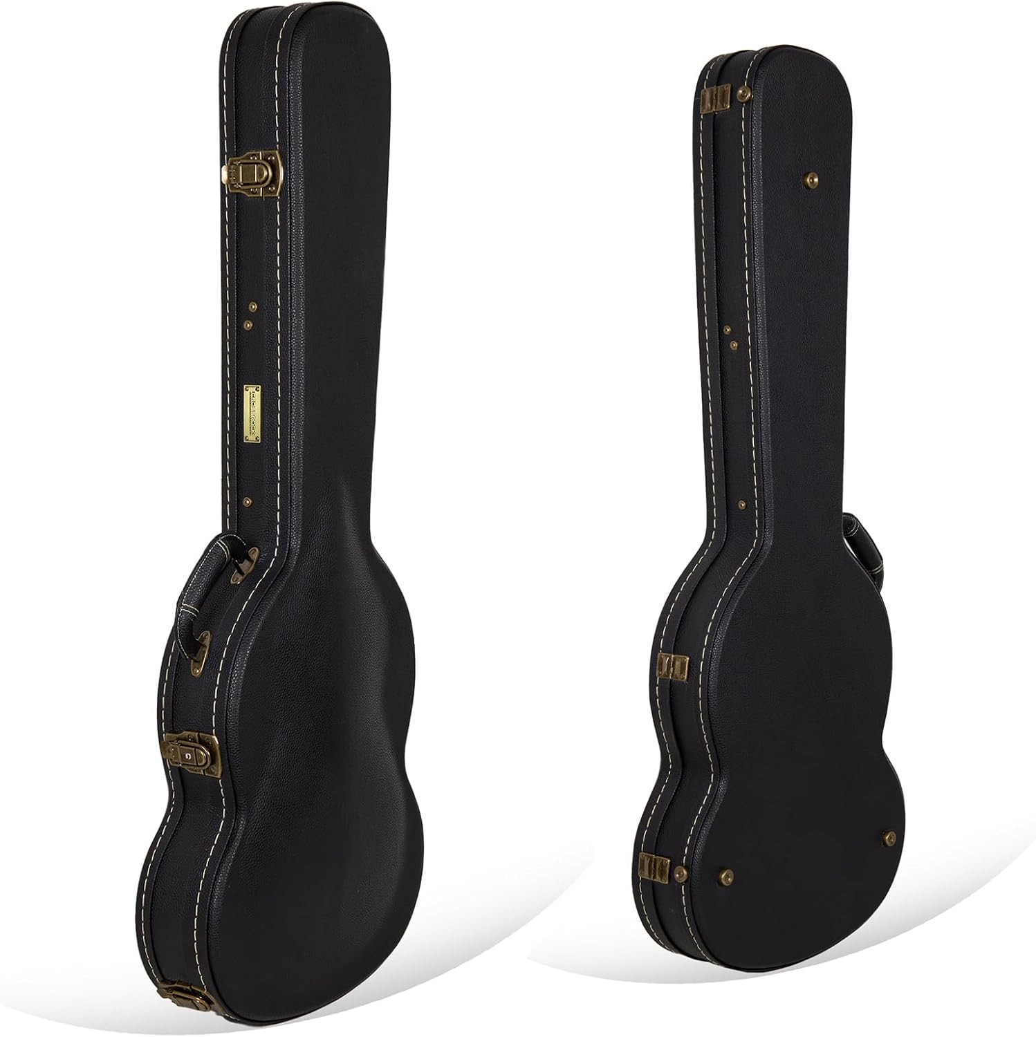 Crossrock SG Electric Guitar Case -Vintage Hardware, Sponge Lining, Metal Feet, Storage Space-Black (CRW520SGBK)