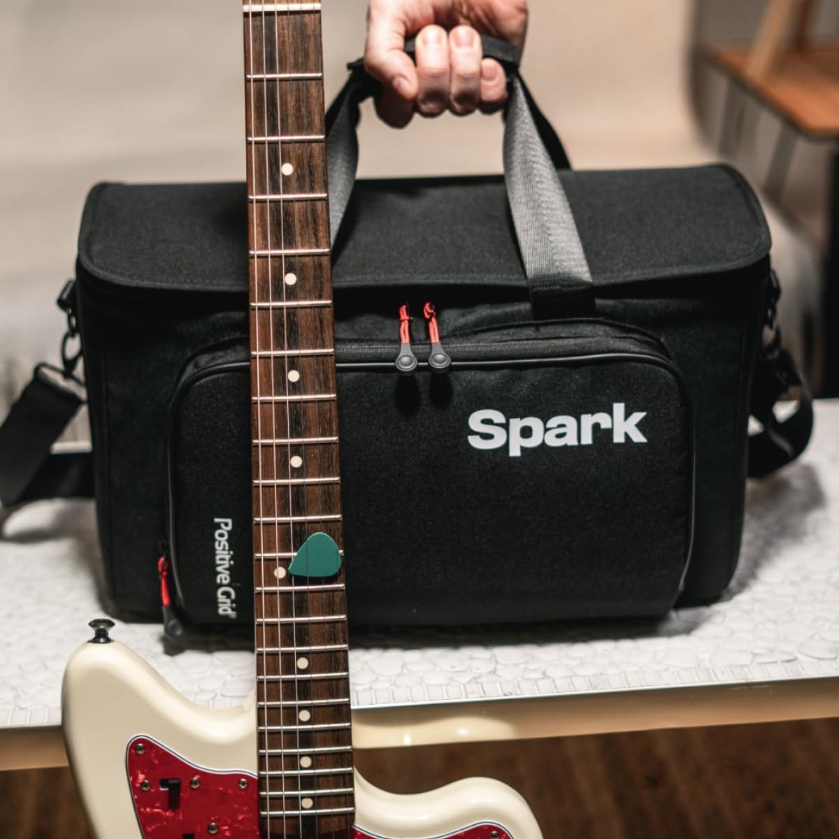 Positive Grid Spark 2 + Carry Bag Bundle – 50W Smart Guitar Practice Amp & Bluetooth Speaker with Built-in Looper, AI Features & Smart App for Electric, Acoustic, & Bass Guitar