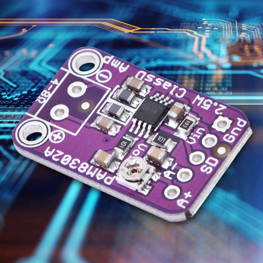 2.5W Audio Amplifier Module, Single Channel, Potentiometer Volume Control, Thermal Protection, Low Power Consumption, Clear Sound for Audio Projects