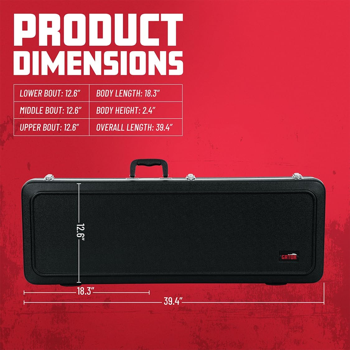 Gator Deluxe Legacy Series Lightweight Deluxe ABS Molded Case for Standard Strat or Tele Style Guitars (GC-ELECTRIC-A)