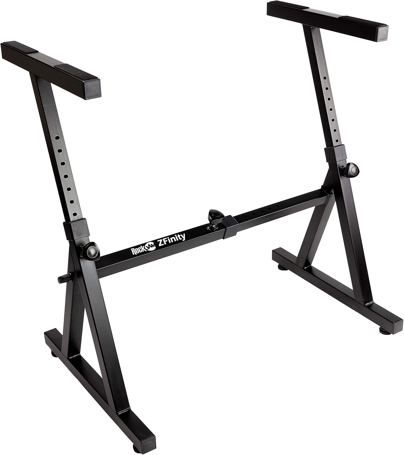 RockJam Z Style Adjustable and Portable Heavy Duty Keyboard Stand with Keynote Stickers & Lessons