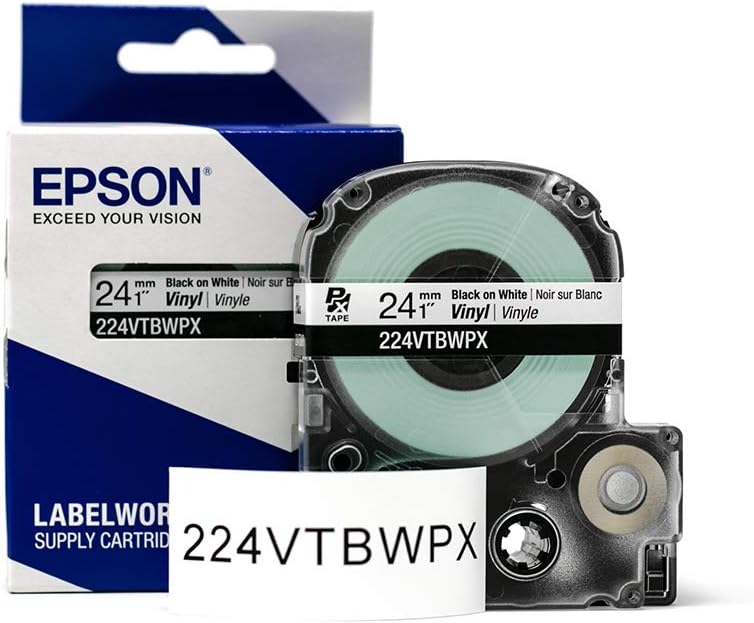 Epson LABELWORKSBonus Bundle - LW-PX750 Industrial Label Maker Kit - Complete Kit with Accessories and 224BWPX & 224VTBWPX Tape Cartridge