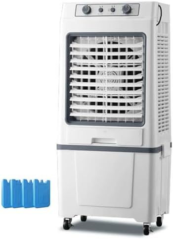 3 in 1 Evaporative Cooler, Swamp Cooler, Air Conditioner Portable with 8.8 Gal Split Water Tank, Knob Control, 3 Speed and 4 Ice Box(Gray)