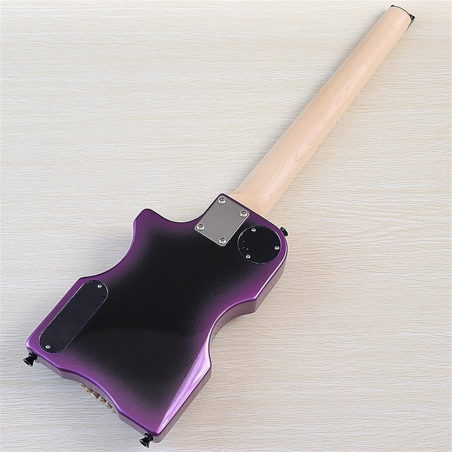 Mini Portable Guitar 6 String Travel Headless Electric Guitar 30 Inch High Gloss Finish Solid Basswood Body Professional Headless Guitar (Color : 03)