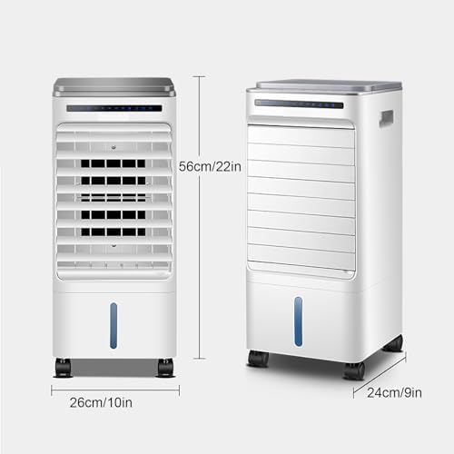 Swamp Cooler, 3-in-1 Evaporative Air Cooler for Room, 1.32Gal Water Tank, 3 Speeds and 3 Models, Windowless Air Conditioner w/7H Timer/Remote