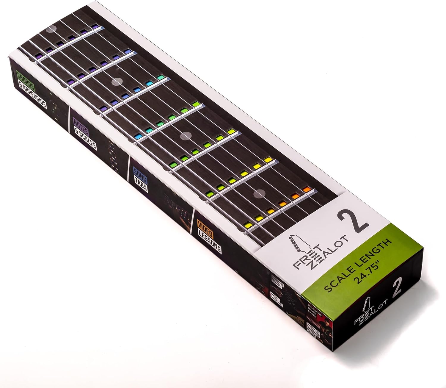 Fret Zealot 2 | LED Fretboard System for Learning Guitar | Songs, Courses, Chords, Scales | Android, iOS, Web (24.75