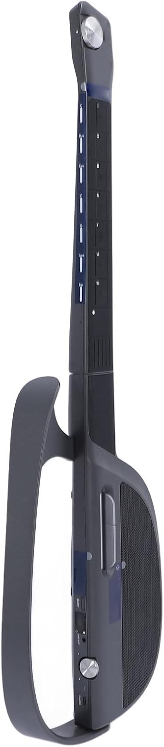 C1 Stringless Smart Guitar, Foldable Automatic Accompaniment Guitar with Storage Bag for Travel for One Man Band, For Adults & Teens (Black Gray)