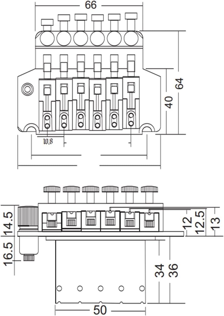 6-String Electric Guitar Double Locking Tremolo System Bridge Nut Chrome Silver Electric Guitar Bridge