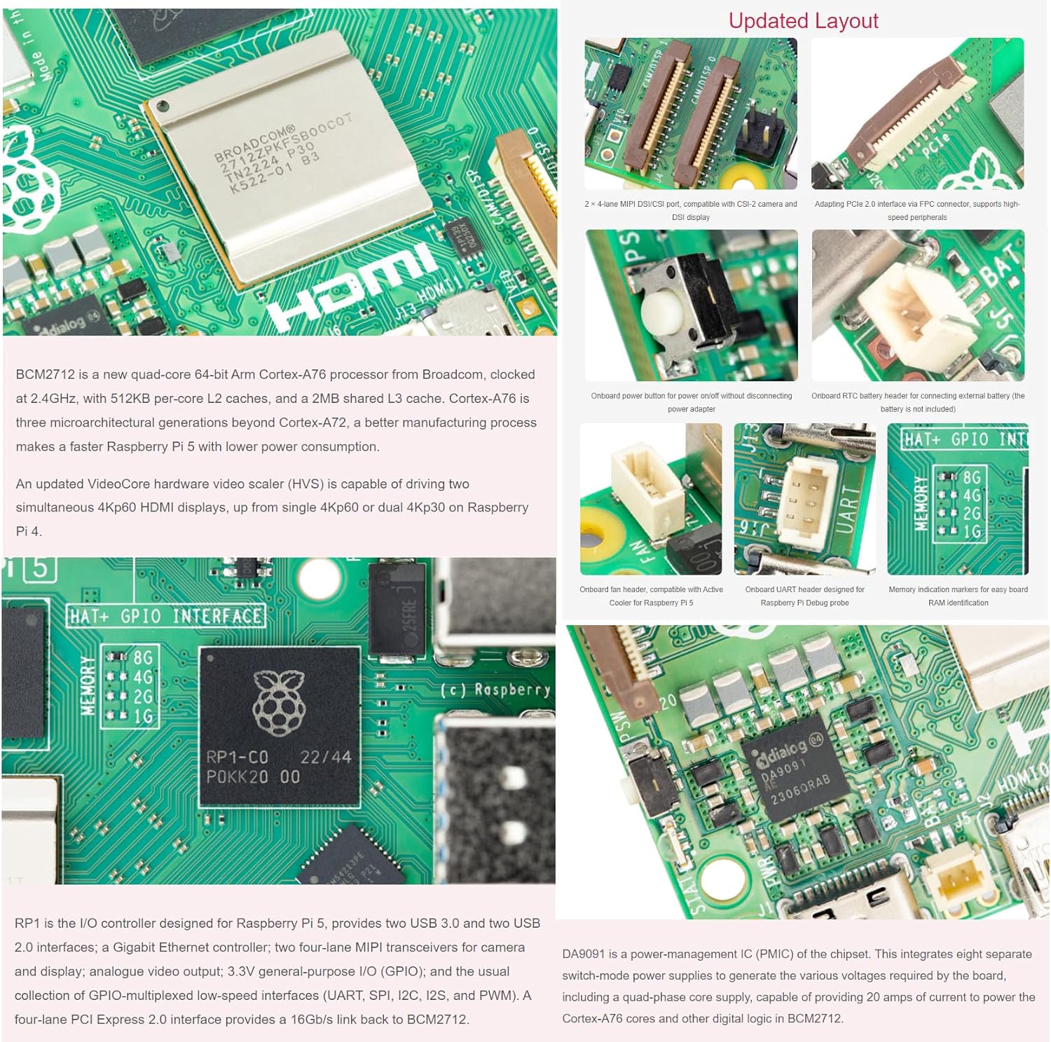 Pi5 AI Kit, Compatible with Raspberry Pi 5 8GB, Bundle with Raspberry Pi AI HAT+ 26T, PI5-IMX219-77 Camera, Cooler, 64GB TF Card, Cable and Other Accessories Items (PI5-8GB AI Kit D)