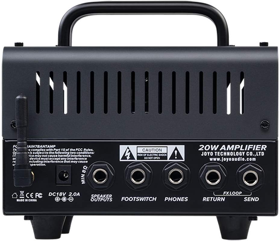 JOYO ZOMBIE II Amplifier 20 Watt Hybrid Mini Tube Head Bluetooth BanTamp XL Series with Foot Switch