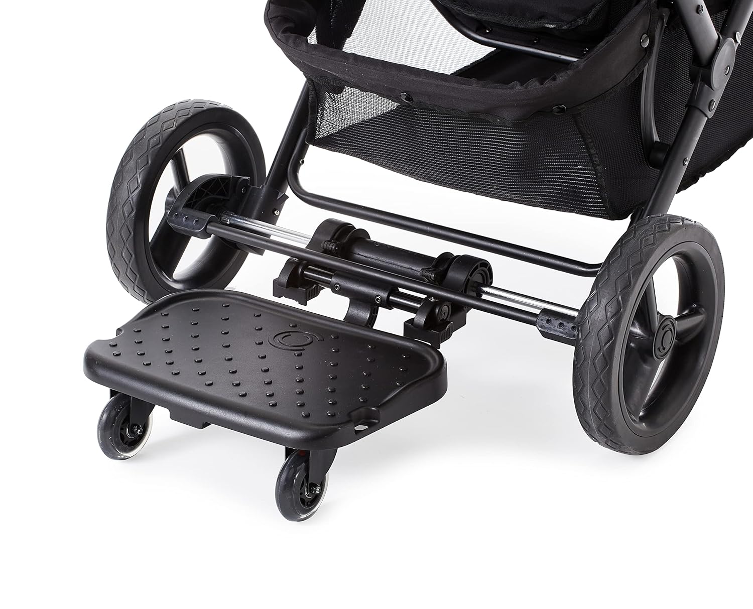 Contours Boogie Board Ride Along Baby Stroller Board, Stand Gilder Rider Accessory for Kids, Works with Select Models Only, Supports Children up to 48lbs, Black