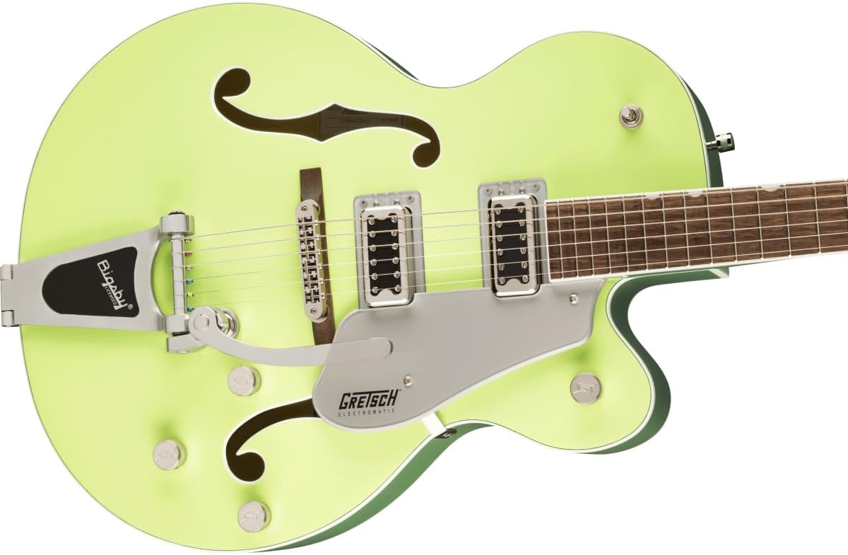 Gretsch G5420T Electromatic Classic Hollow Body Single-Cut 6-String Right-Handed Electric Guitar with Bigsby B60 Vibrato Tailpiece and Laurel Fingerboard (TwoTone Anniversary Green)
