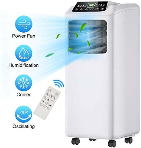 Portable Air Conditioner Easy-cool 3-in-1 Floor AC Unit with Dehumidifier,Fan Modes,Remote Control,Complete Window Mount Exhaust Kit for Rooms