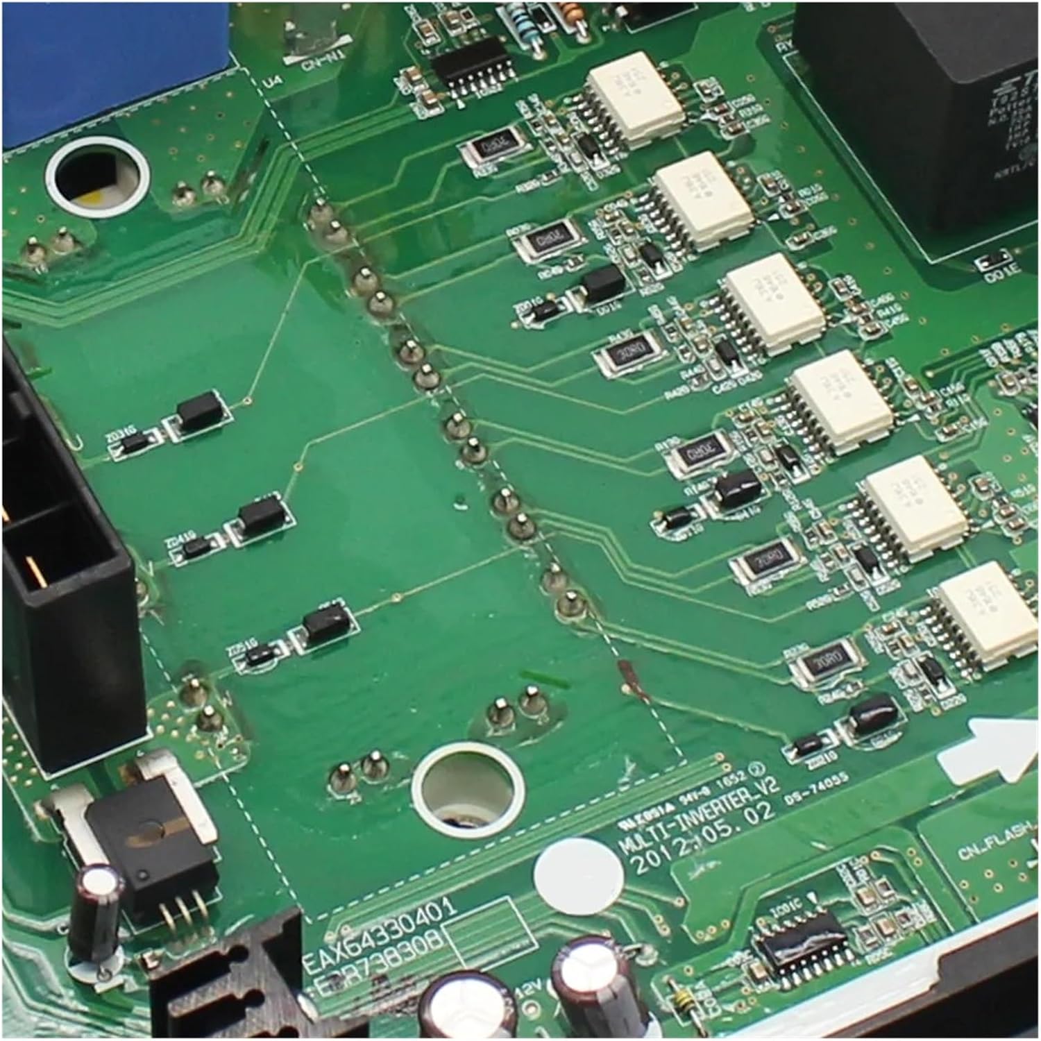 Air Conditioner Motherboard Inverter PCB Assembly EBR73830801 EBR73830802 EAX64330401,Compatible for LG, Air Conditioner Outdoor Inverter Printed Circuit Board.(Yellow)