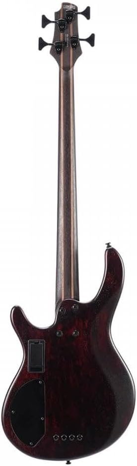 Cort Artisan Series B4 Element Bass Guitar, Open Pore Transparent Black