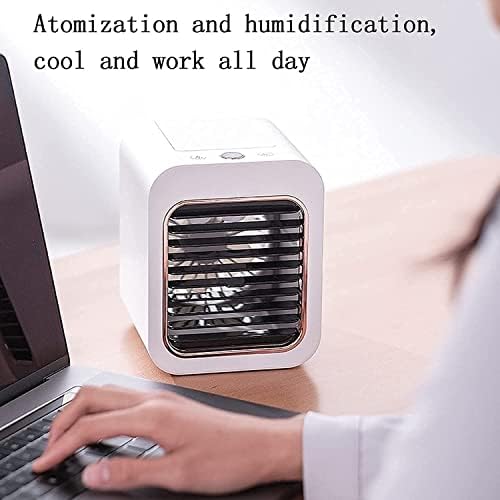 Mini Air Cooler - Portable Cooler Fan, Portable Desktop Cooling Fan, Personal Table Air Conditioner Fan for Bedroom Office Home Room (Color : Black)