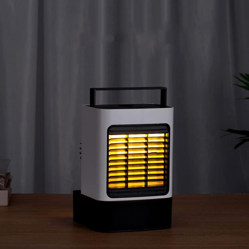 Portable Air Conditioners, Mini Air Conditioner Evaporative Air Cooler, 3 Speeds Rechargeable Fans for Room Office Outdoor Car Camping Tent (Color : White)