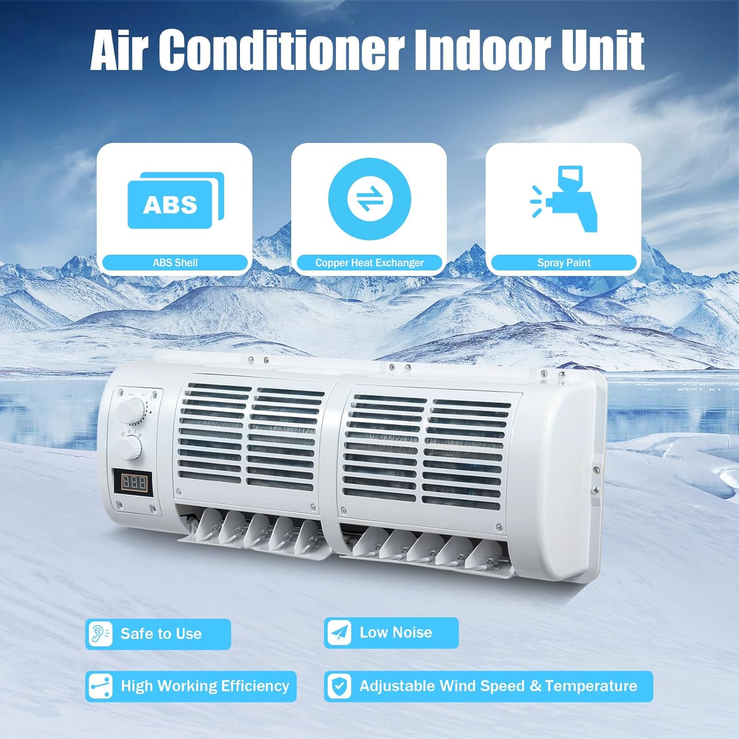 Portable Air Conditioners for Car, 12V Universal Car Air Conditioner Fan, Air Conditioning for Truck with LCD Screen for Car Caravan Truck Hanging Cooler(22525 BTU/H)