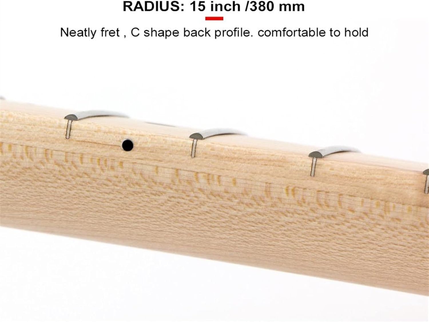 Electric Guitar Neck Maple 22 Frets Bolt On C Shape Clear Satin for DIY Guitar Projects Unfinished Guitar Neck