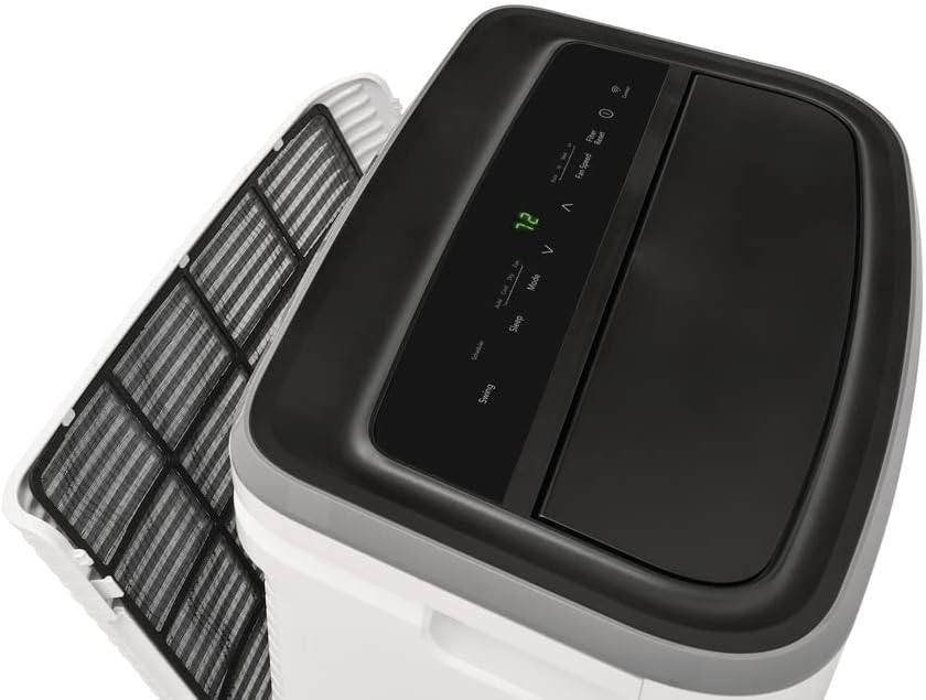 Frigidaire FHPW142AC1 Portable Air Conditioner, 14K BTU (ASHRAE) / 10K BTU (DOE) with Multi-Speed Fan/Dehumidifier Mode/Built-in Air Ionizer/Washable Filter/Works with Alexa/Wi-Fi Connected, in White