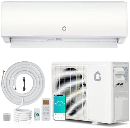 Garvee 24000 BTU Mini Split AC/Heating System, 21 SEER2 208/230V WIFI Enabled Energy Efficient Mini Split Air Conditioner,Wall-Mounted Split AC Unit,Cools Up to 1500 Sq.Ft,Heat Pump & Installation Kit